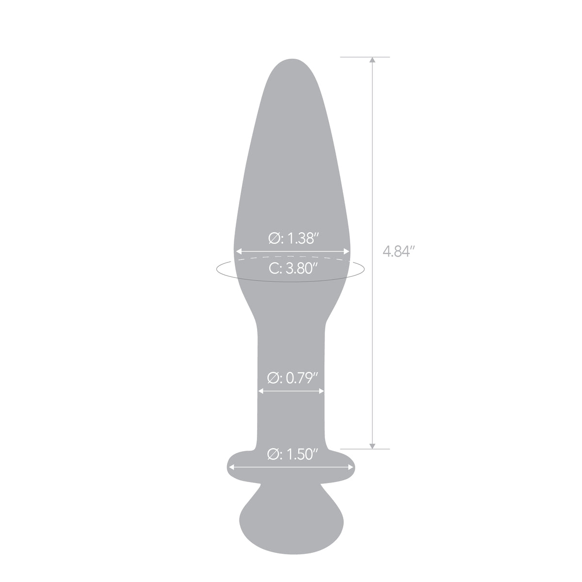 5.5" Galaxy Glass Butt Plug