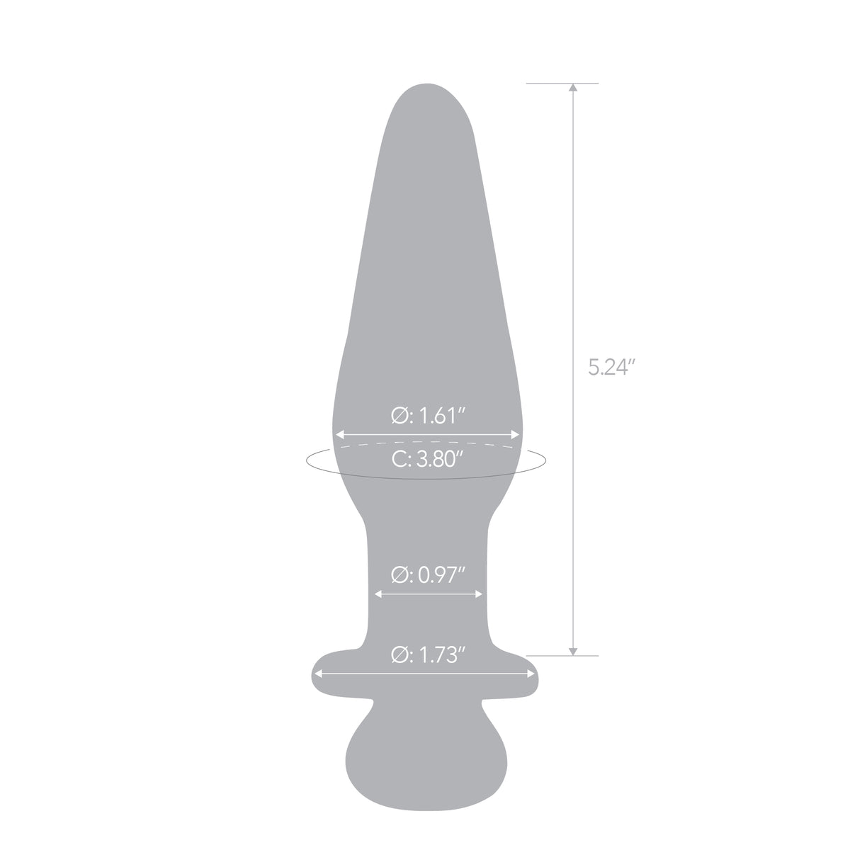 6.25" Backyard Flower Glass Butt Plug