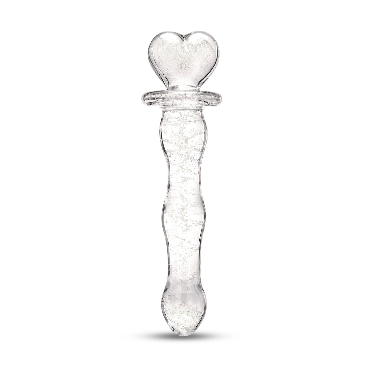 8" Sweet Heat Glow-In-The-Dark Glass Dildo