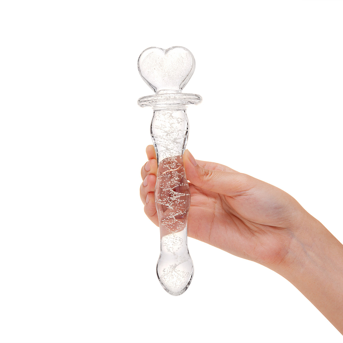 8" Sweet Heat Glow-In-The-Dark Glass Dildo