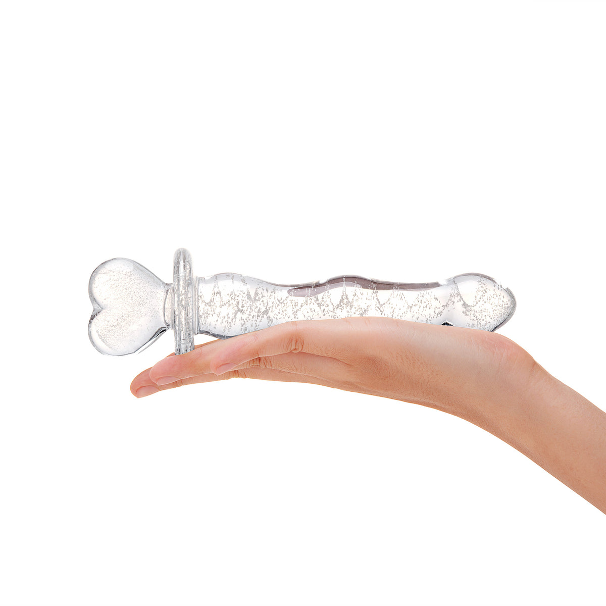 8" Sweet Heat Glow-In-The-Dark Glass Dildo