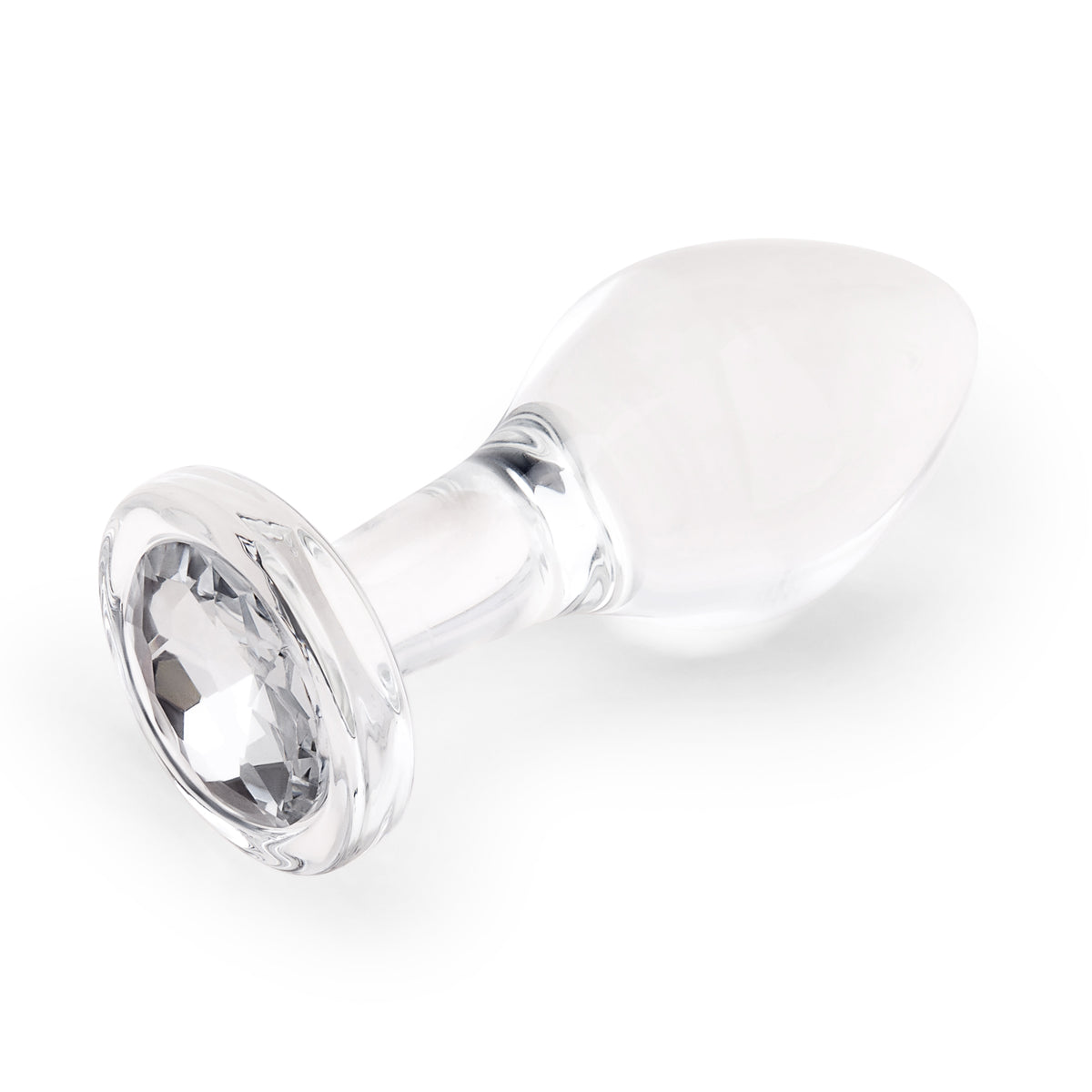 4" Rear Sparkle Glass Butt Plug