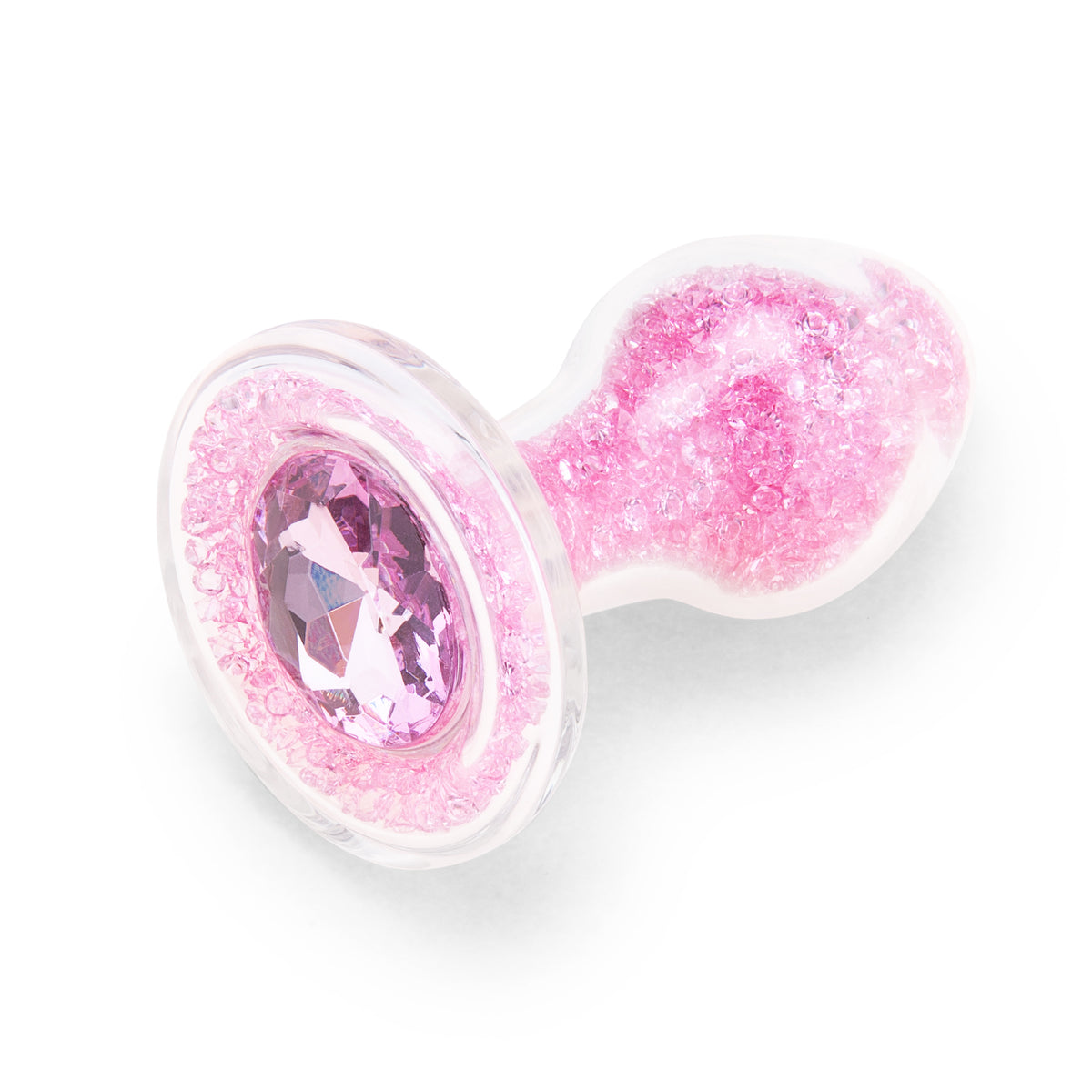 3.4" Pink Celestia Glass Butt Plug