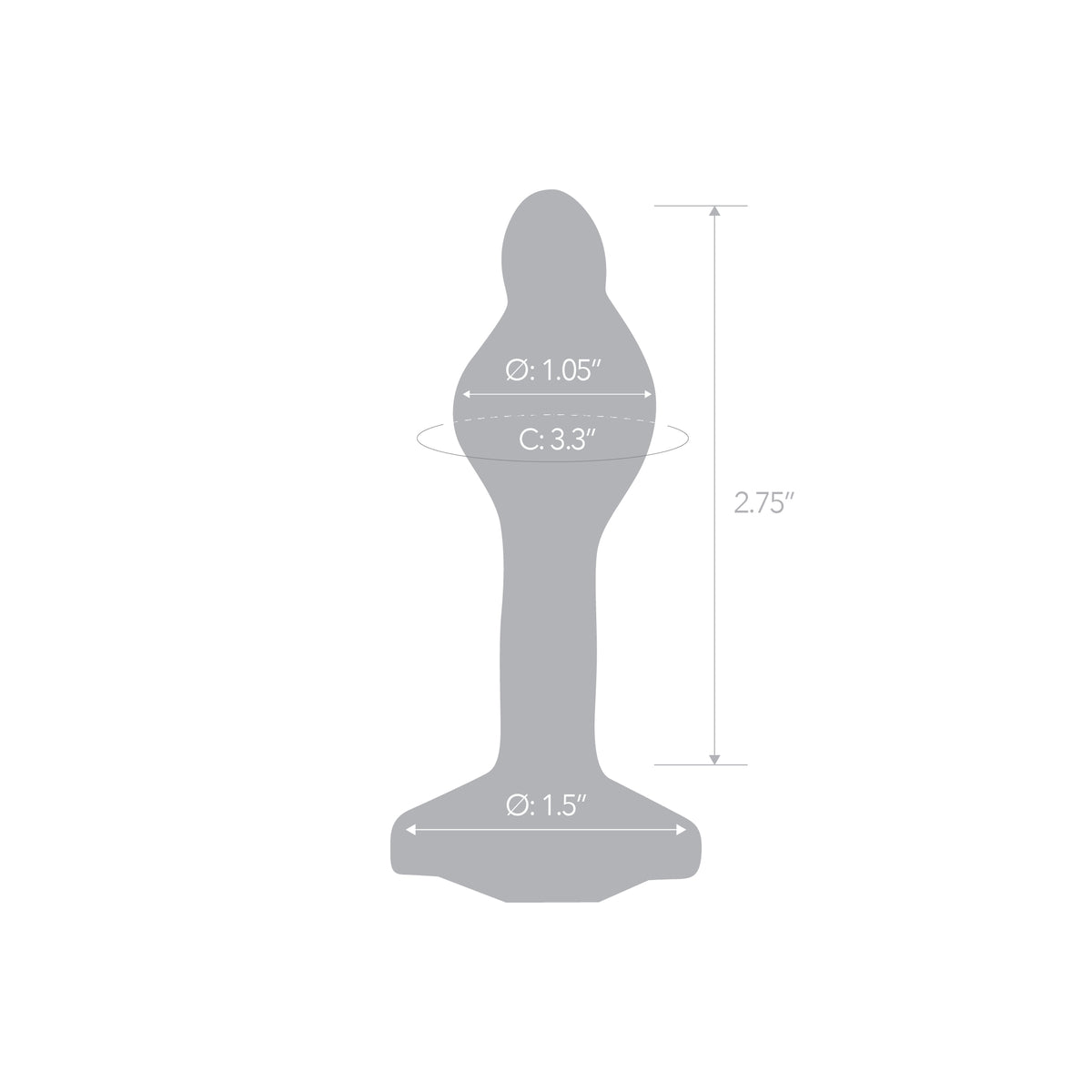 3.35" Sweet Twist Glass Butt Plug