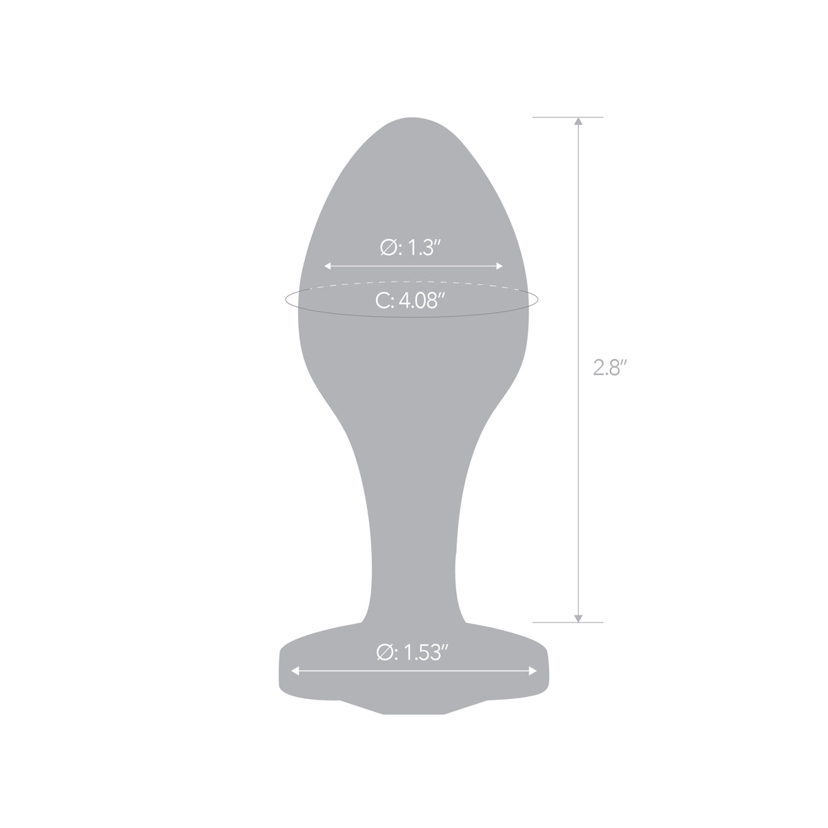 3.35" Booty Crush Glass Butt Plug