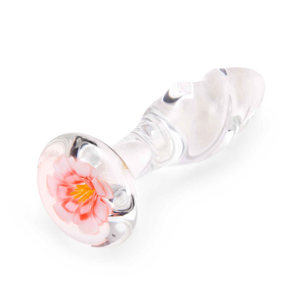 3.75" Petal Play Rippled Glass Butt Plug