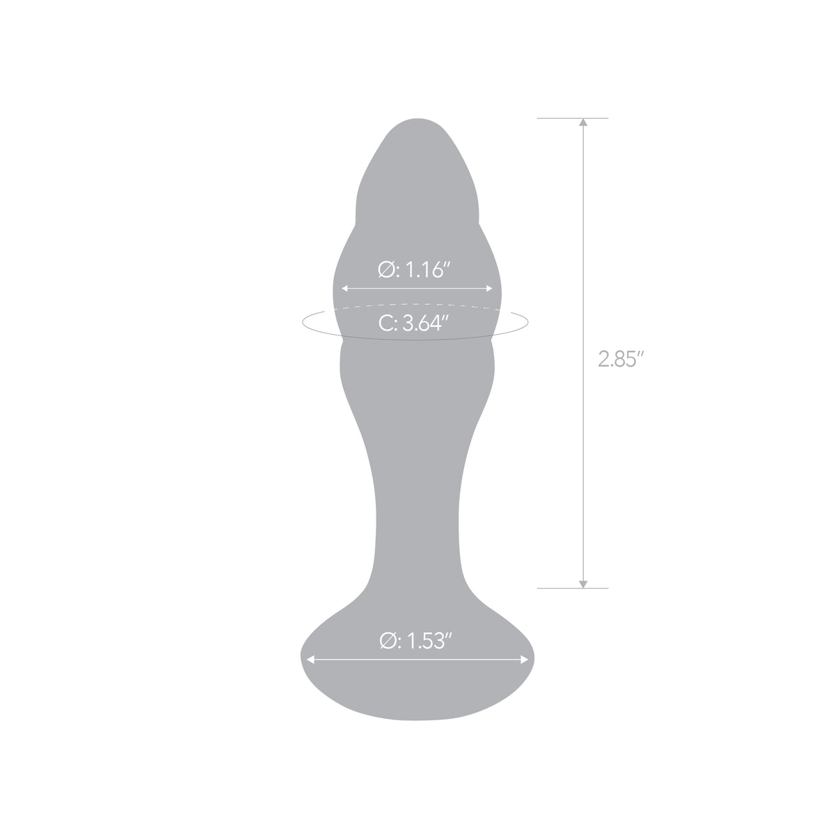 3.75" Petal Play Rippled Glass Butt Plug