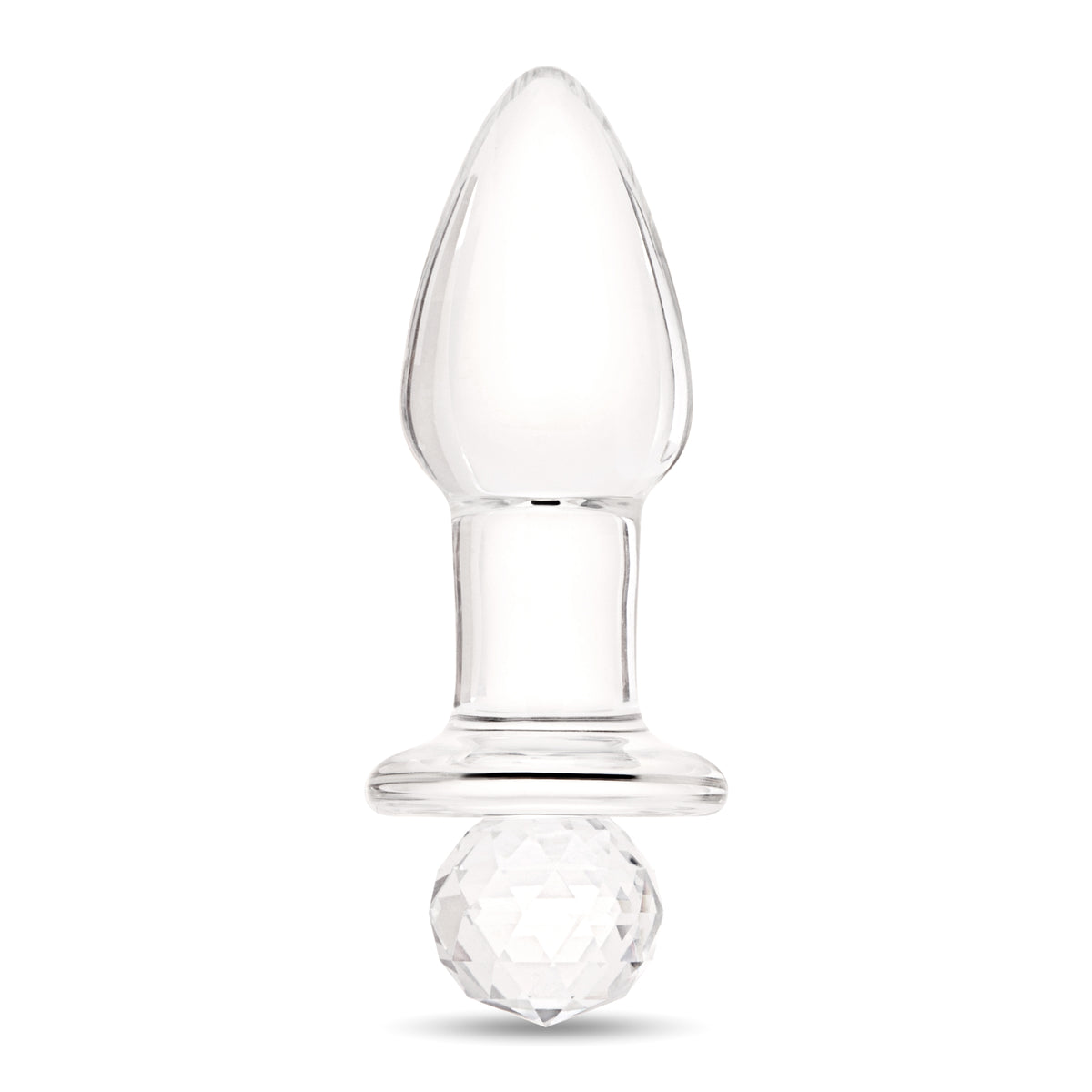 4.95" Crystal Twinkle Glass Butt Plug