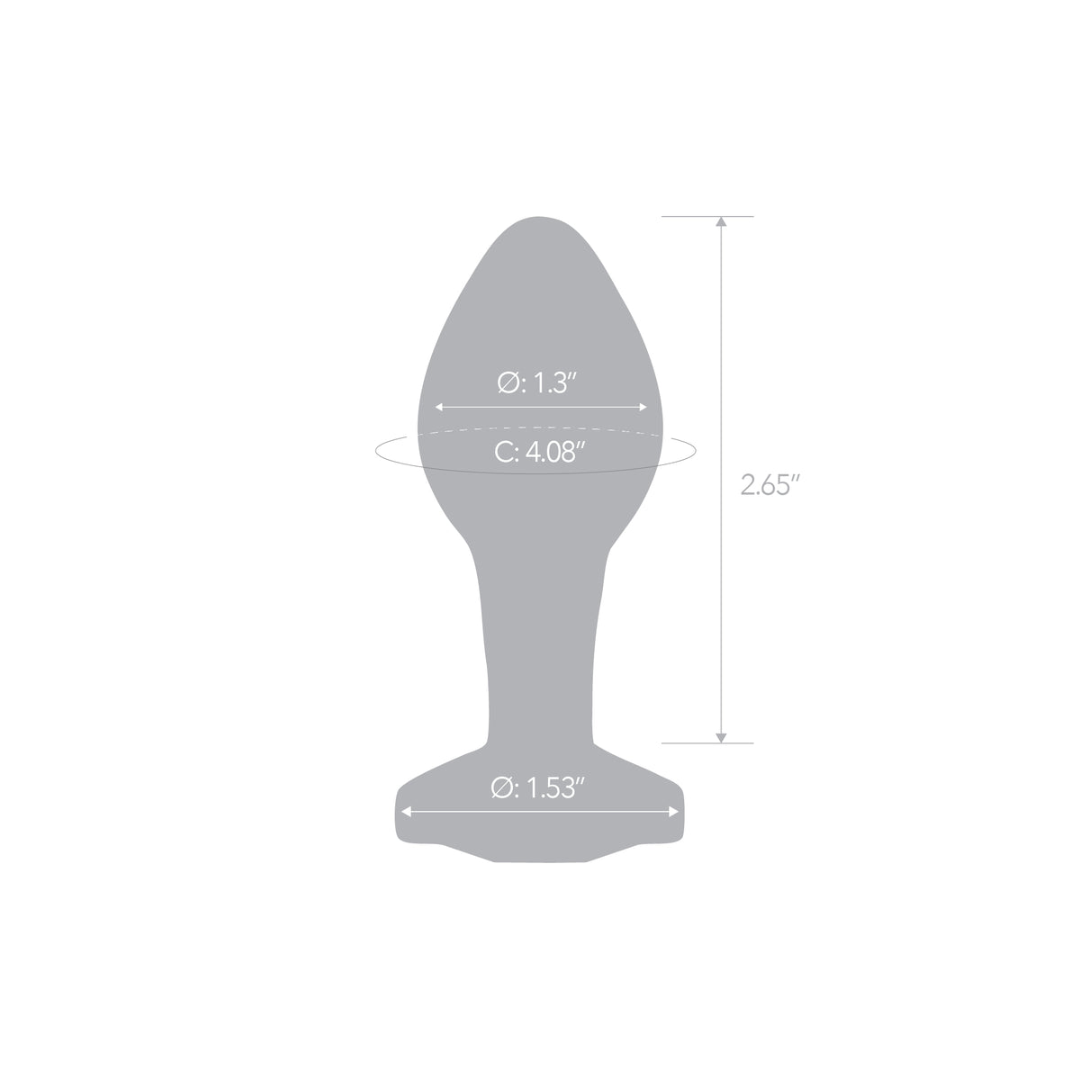 3.35 " Twilight Aura Glass Butt Plug