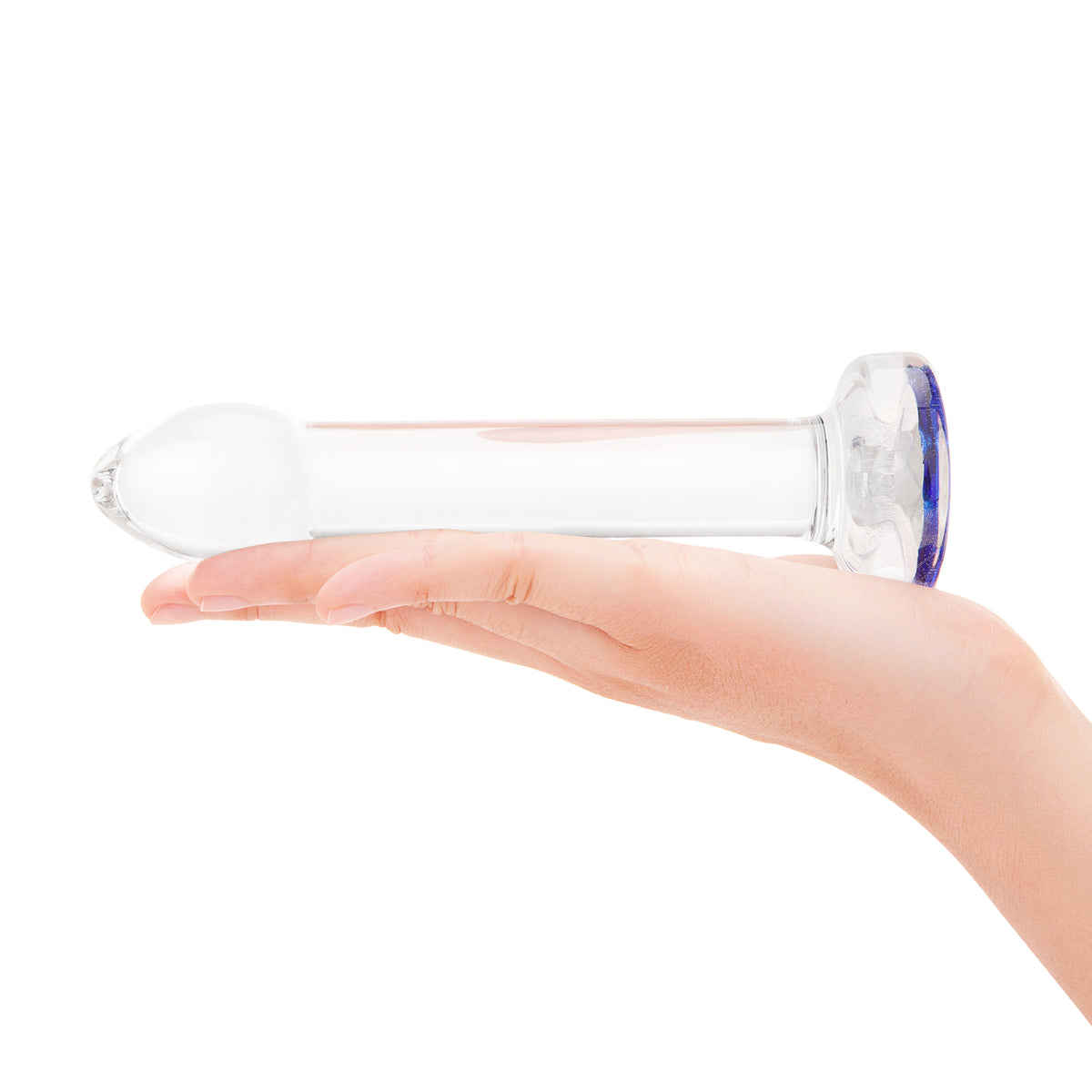 7" Blue Me Away Glass Dildo