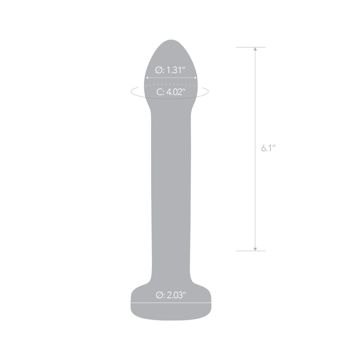 7" Blue Me Away Glass Dildo