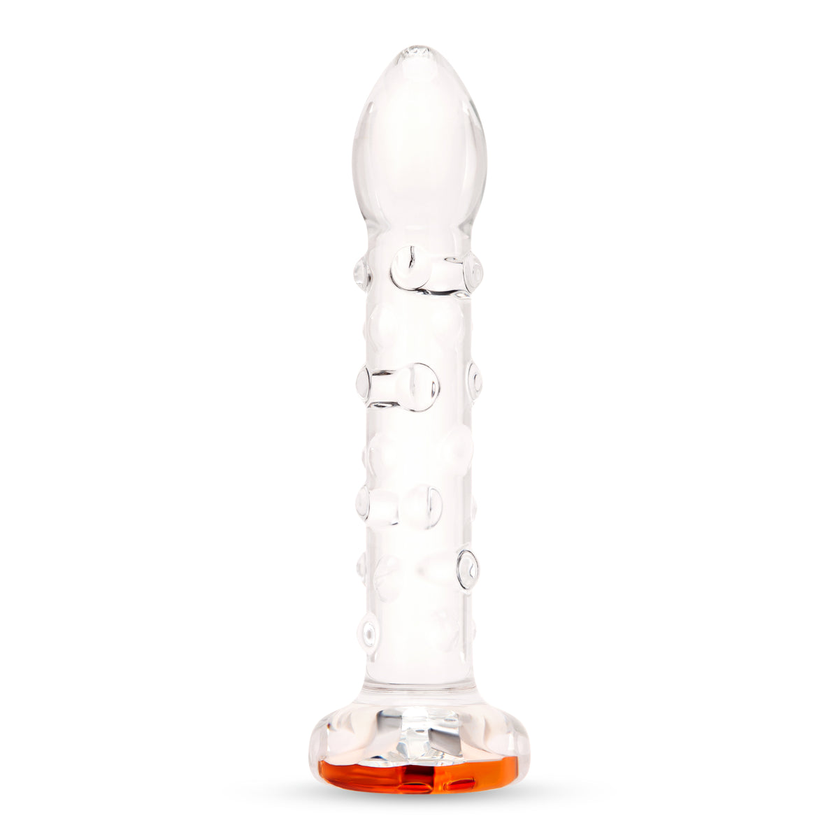 7" Crystal Tide Nubbed Glass Dildo