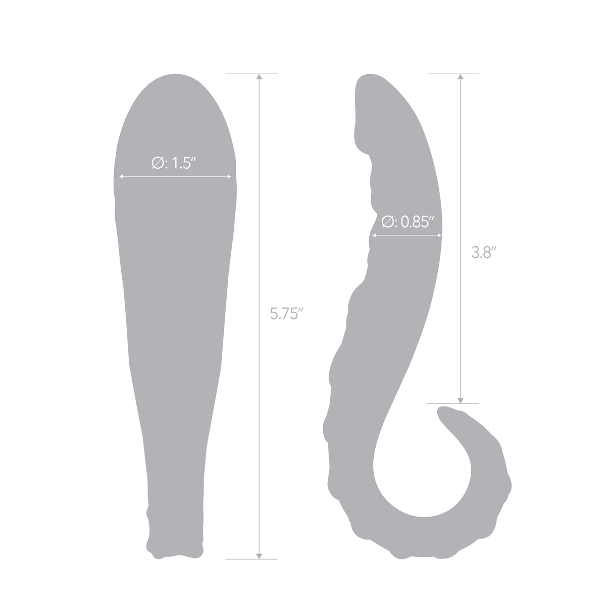 5.75" Cosmic Crawler Nubbed Glass Dildo