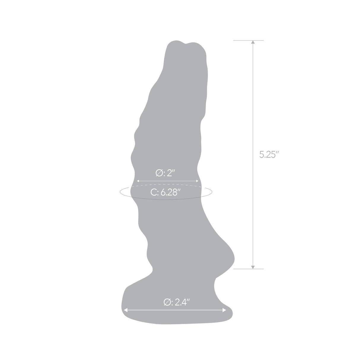 6.25" Devourer Rippled Glass Dildo