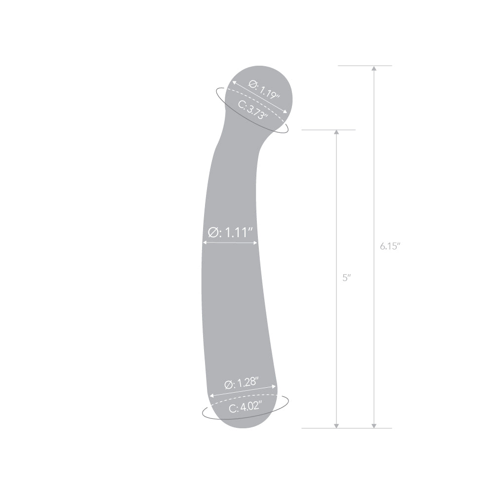 6.5" Glow-In-The-Dark Double Ended Thick Glass Dildo