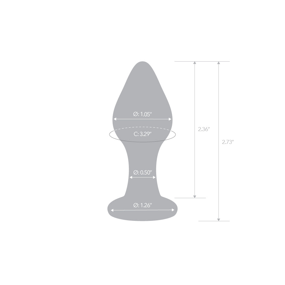 2.75" Glow In The Dark Tornado Glass Butt Plug