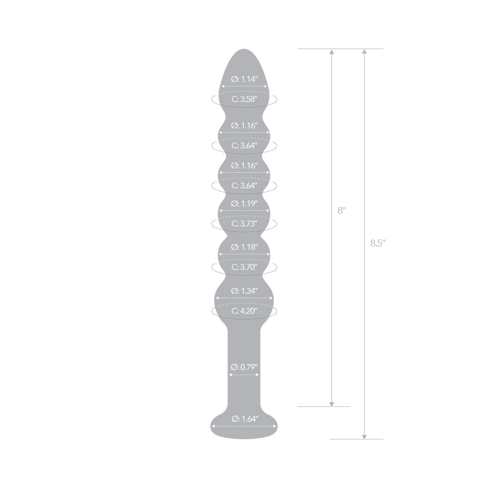 8.5" Deep Blue Anal Beads