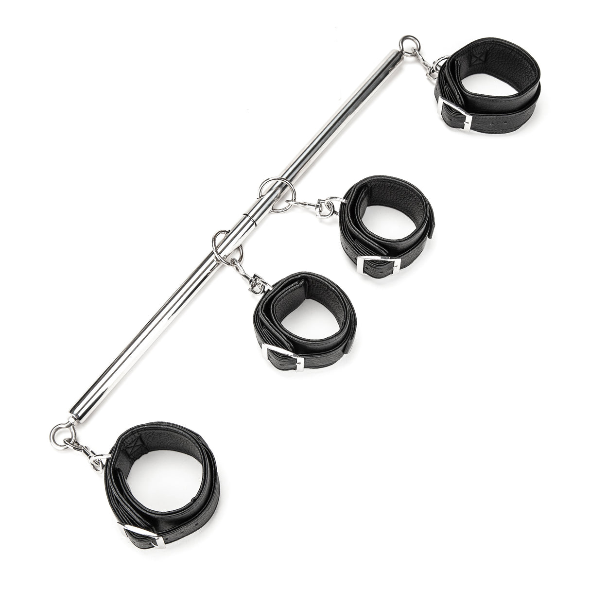 4 Cuff Expandable Spreader Bar Set With Detachable Wrist & Ankle Cuffs