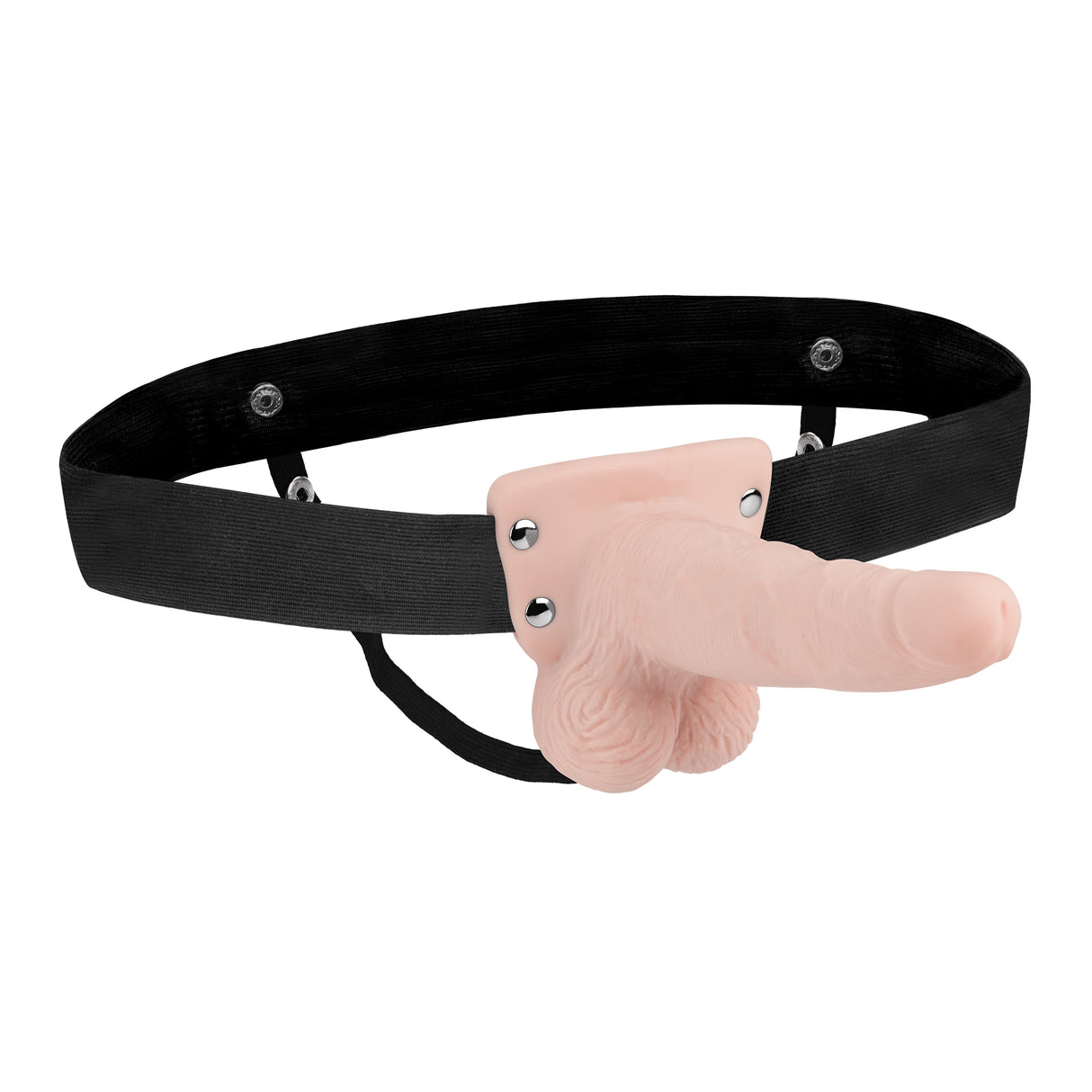 6" Rechargeable Strap-On Dildo With Balls