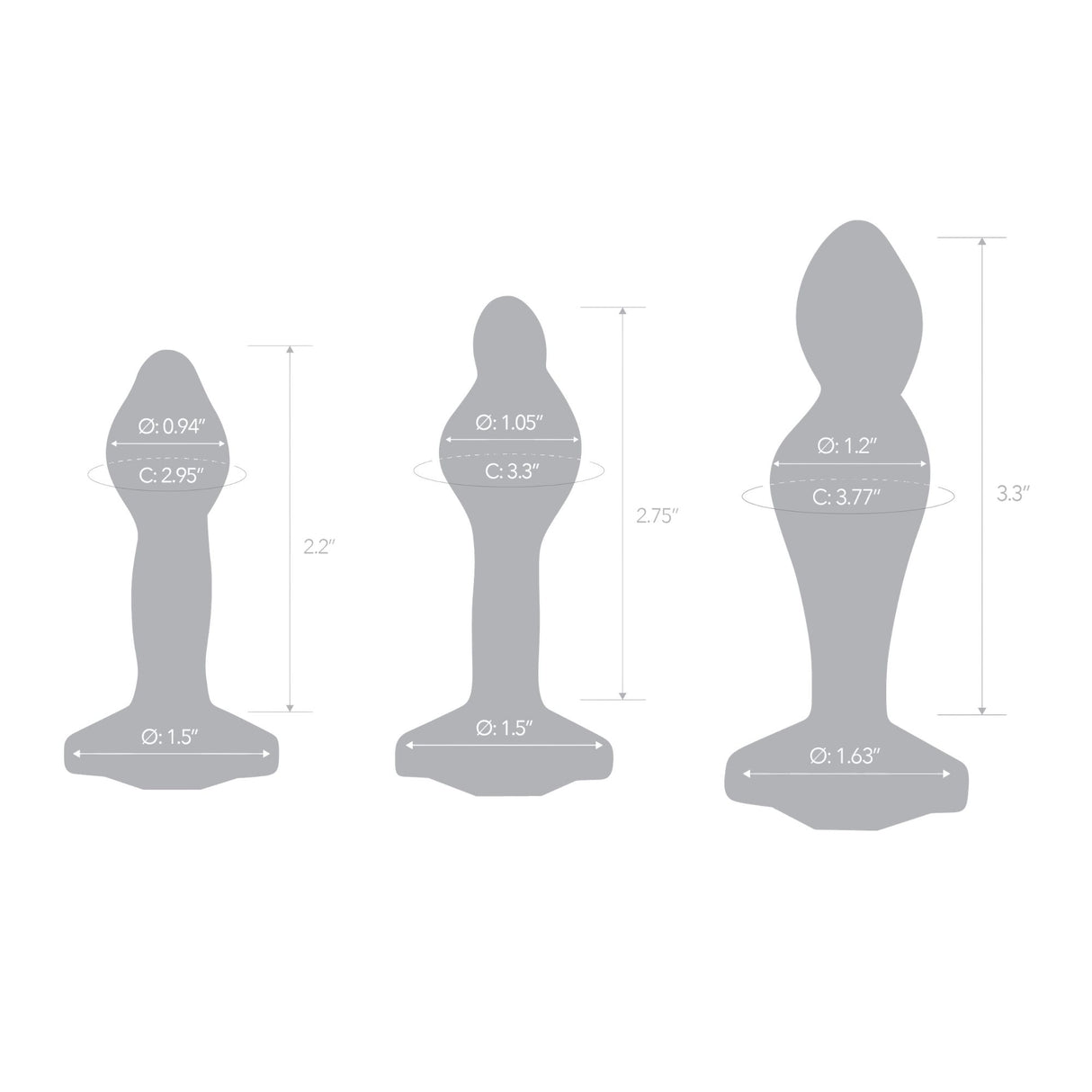 Sweet Twist Butt Plug dimensions