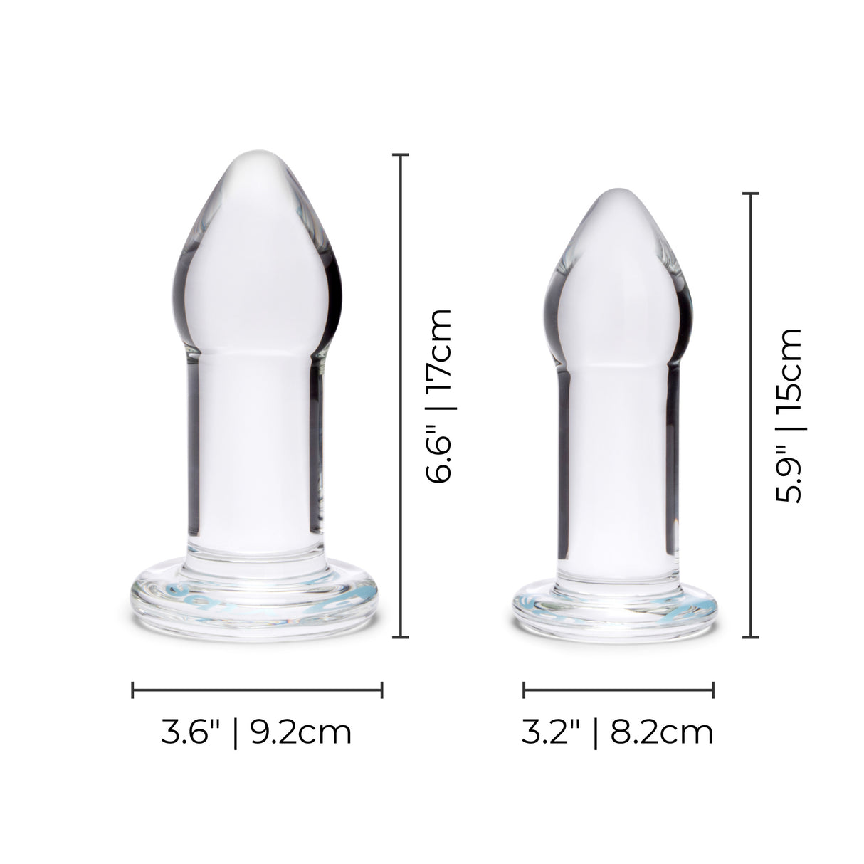 b-Vibe Intermediate Glass Anal Dilators Set