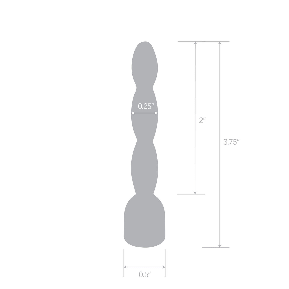 2" Stainless Steel Bling Bling Wavy Penis Plug