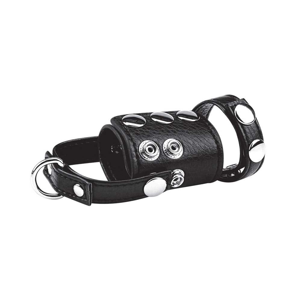 Shop the Blue Line Cock Ring With 2" Ball Stretcher And Optional Weight Ring