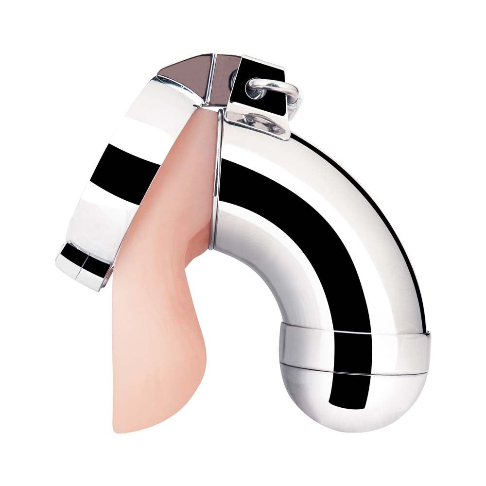 Horizontal view of the Blue Line Total Submission Cock Cage