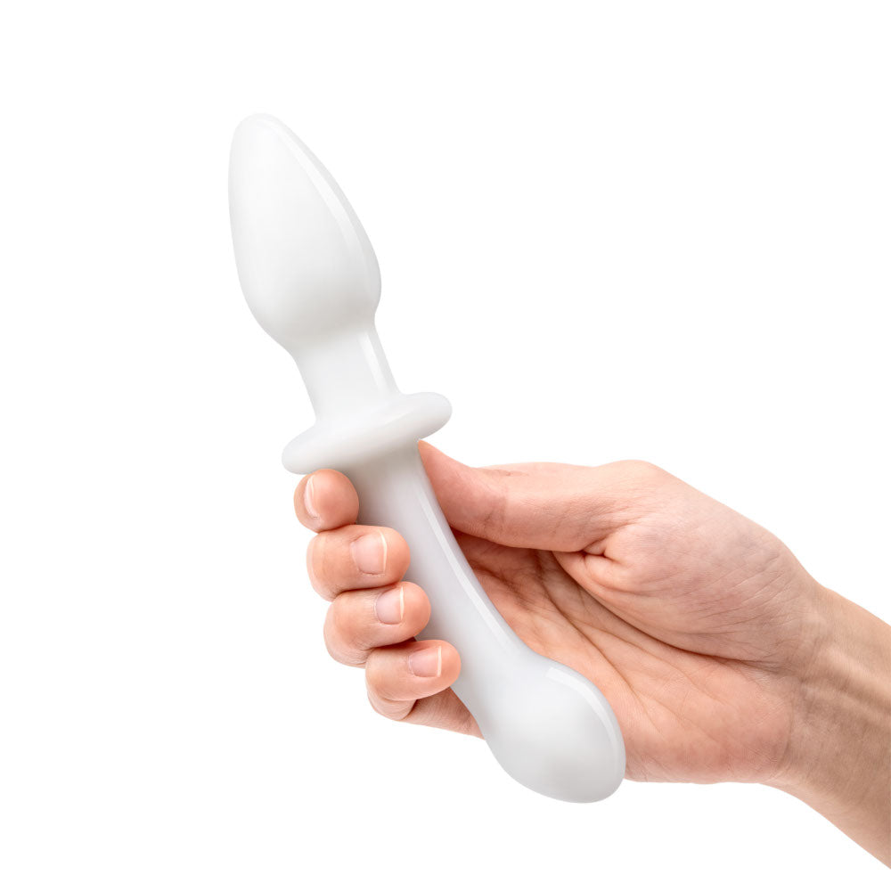 7" Double Ended White Butt Plug