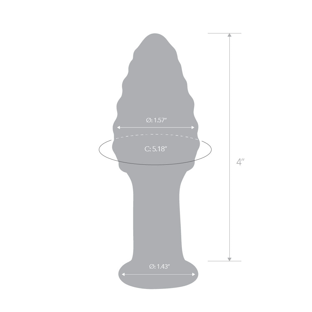 4” Nubbed Orange Butt Plug