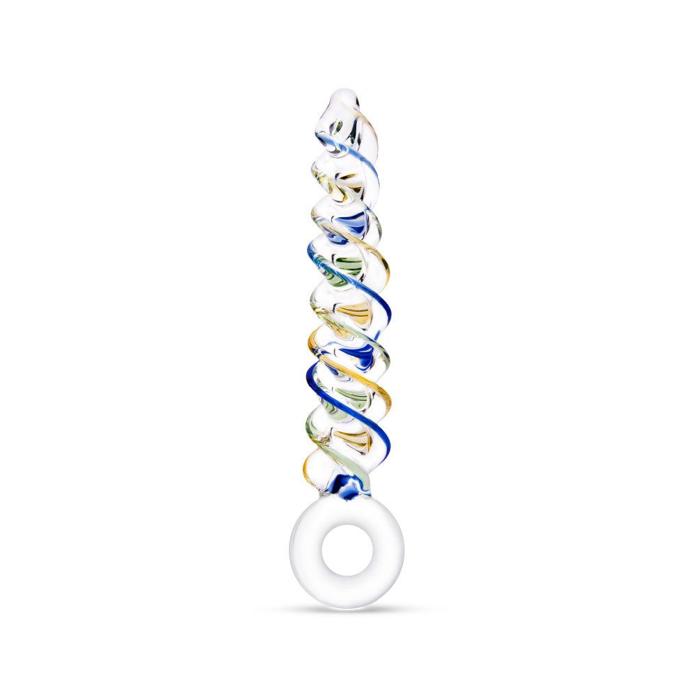 7.25” Growing Swirl Glass Anal Dildo