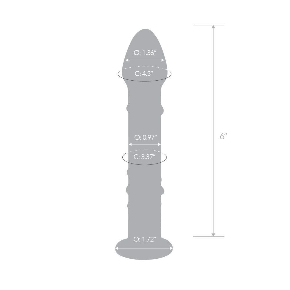 7” Nubbed Blue Textured Dildo