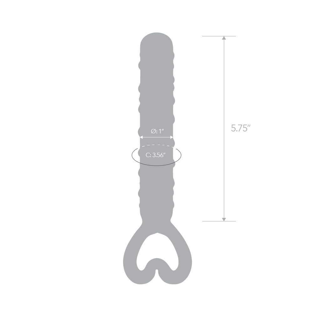 8” Rainbow Nubby Heart Dildo