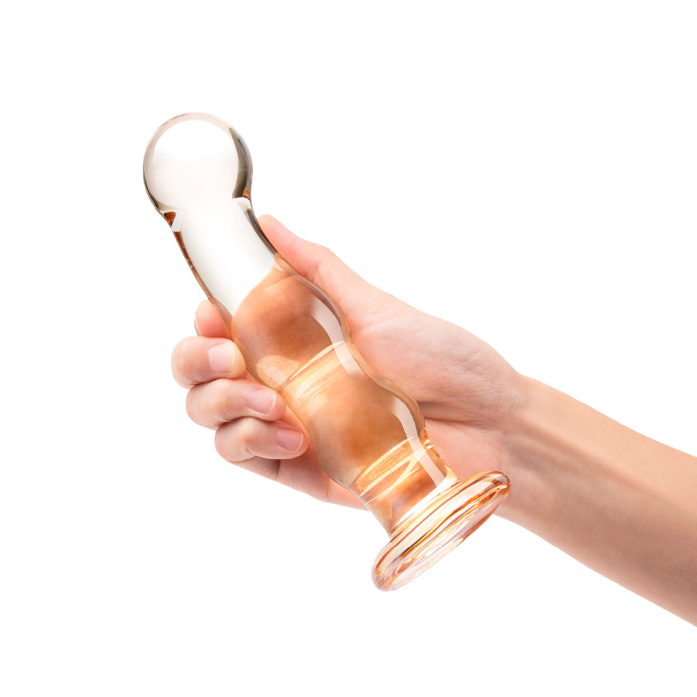 6.5” Orange Beaded Large Butt Plug