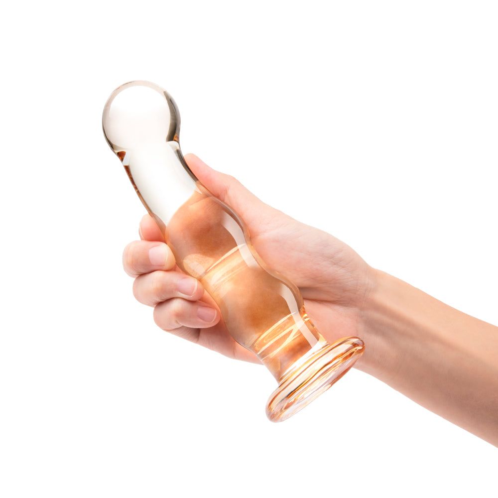 6.5” Orange Beaded Large Butt Plug