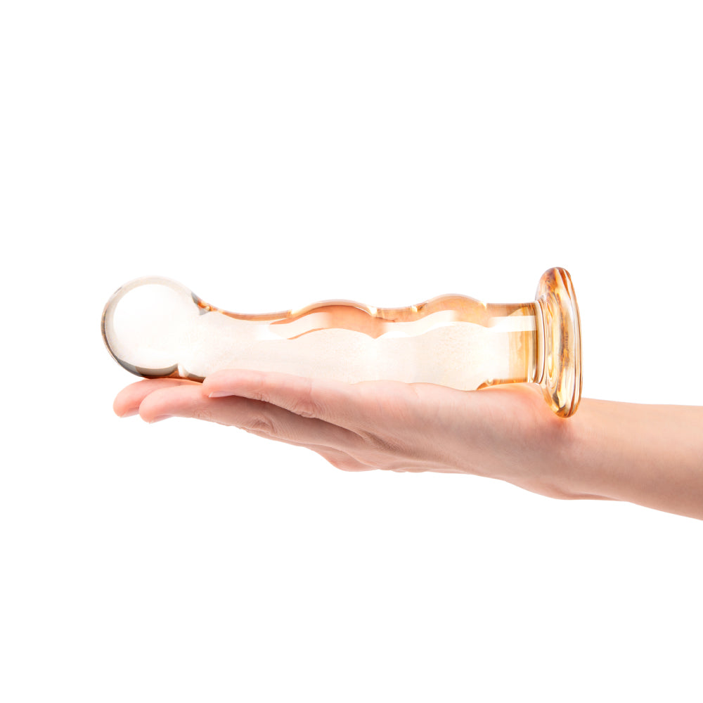6.5” Orange Beaded Large Butt Plug
