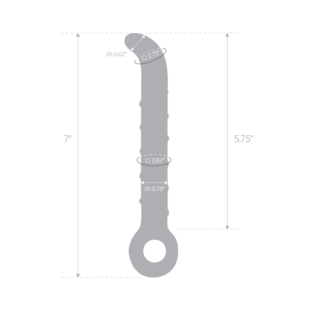 7" Slim Swirly Dildo with G-Spot Tip