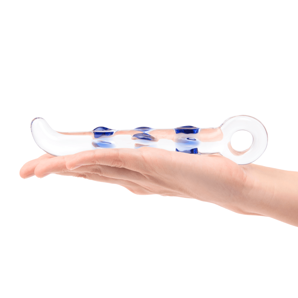 7” Curved Tip Textured Dildo