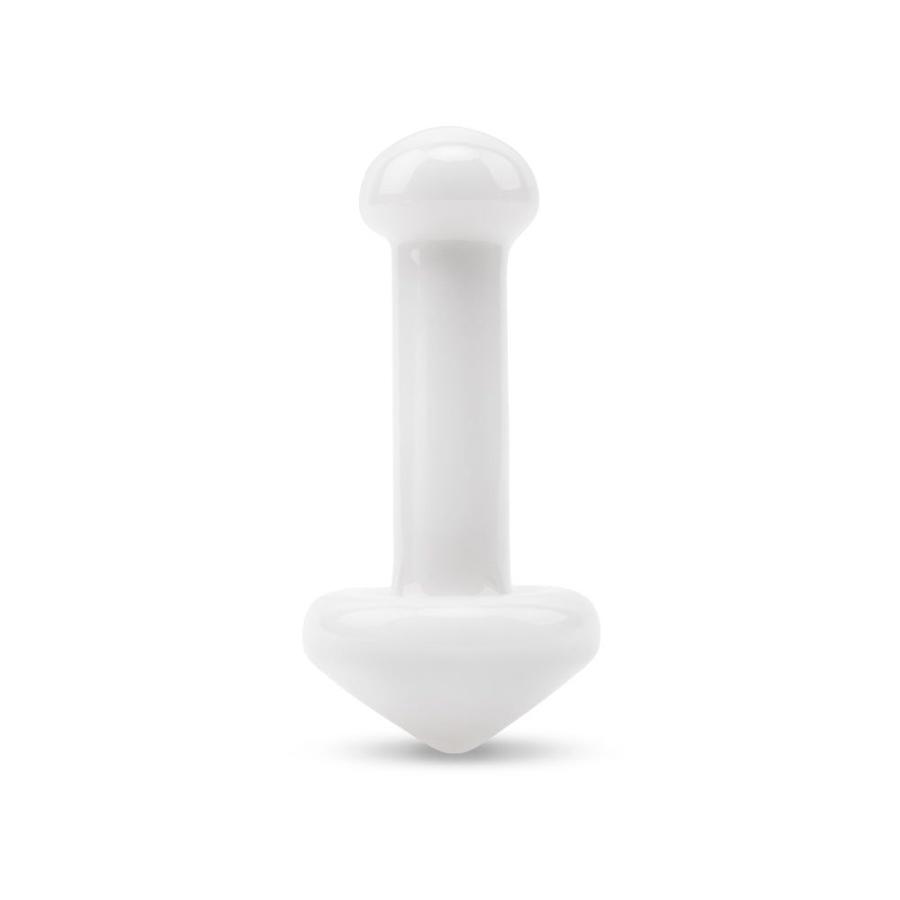 4.5” White Mushroom Butt Plug