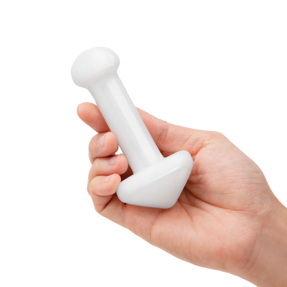 4.5” White Mushroom Butt Plug