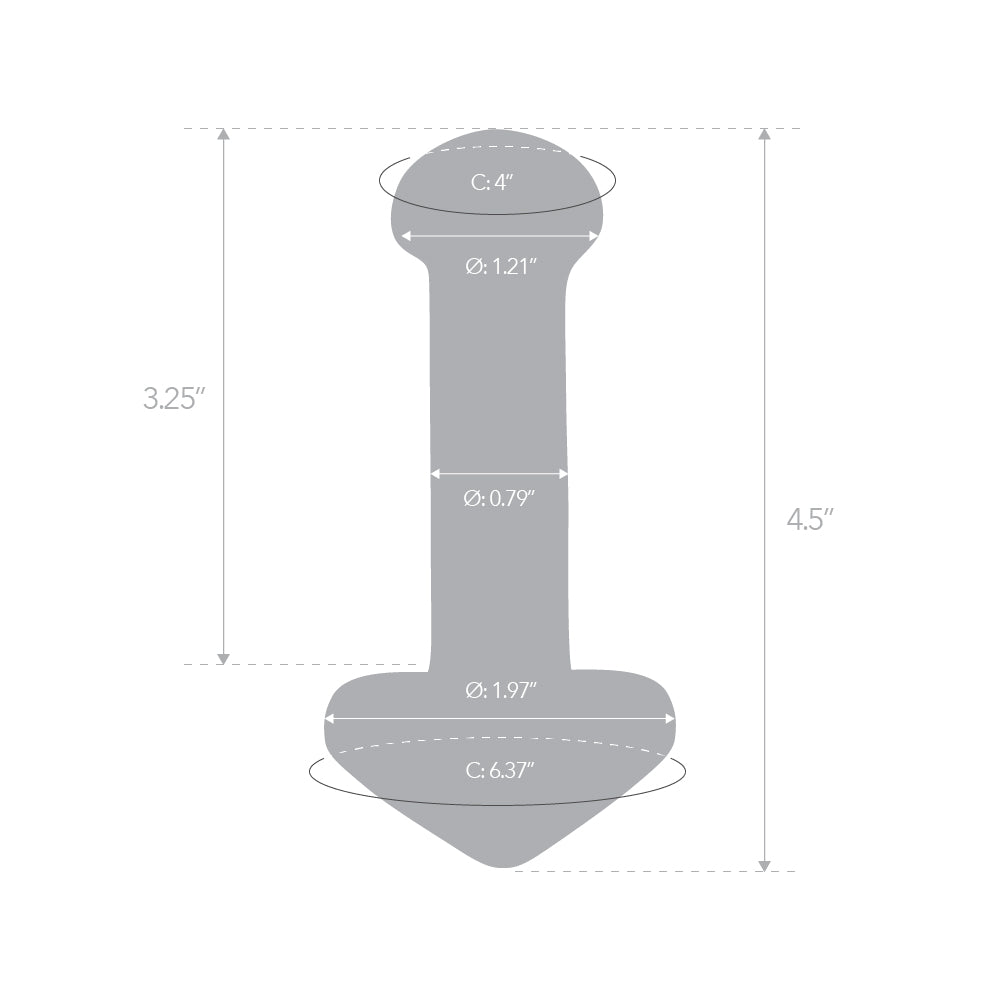 4.5” White Mushroom Butt Plug