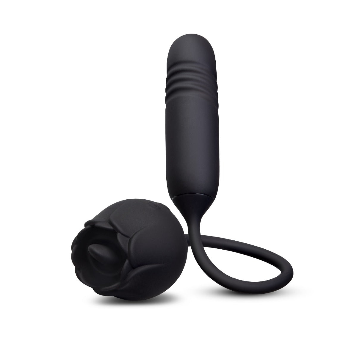 The Lick & Thrust Rose Rechargeable Licking, Vibrating & Thrusting Vibe