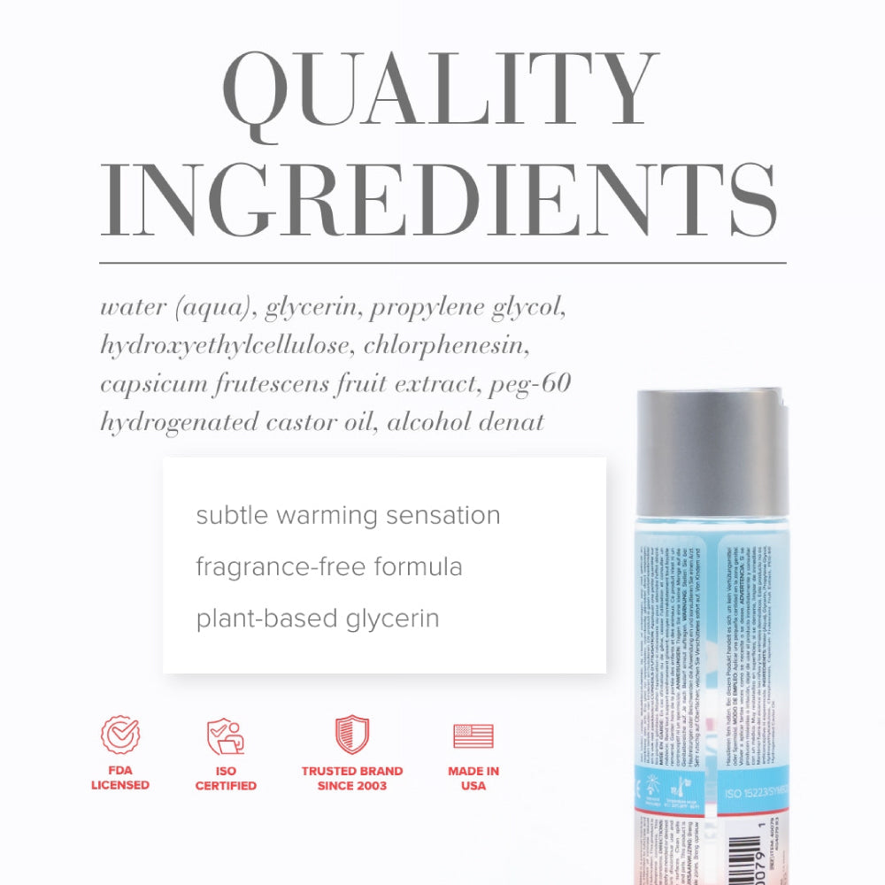 System JO H2O Water-Based Warming Lubricant 2 Fl.Oz. (60 ML)