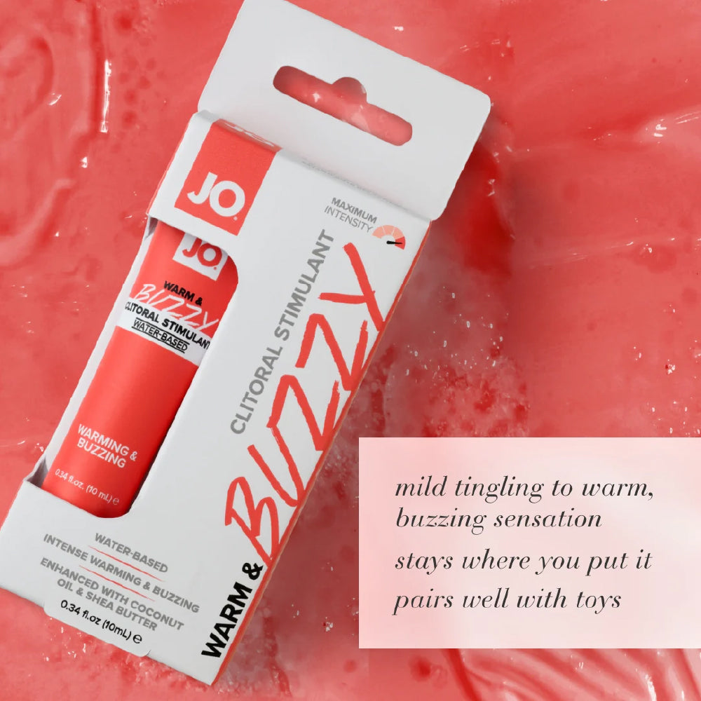 System JO Original Warm & Buzzy Water-Based Clitoral Gel 0.34 Fl.Oz. (10 ml)