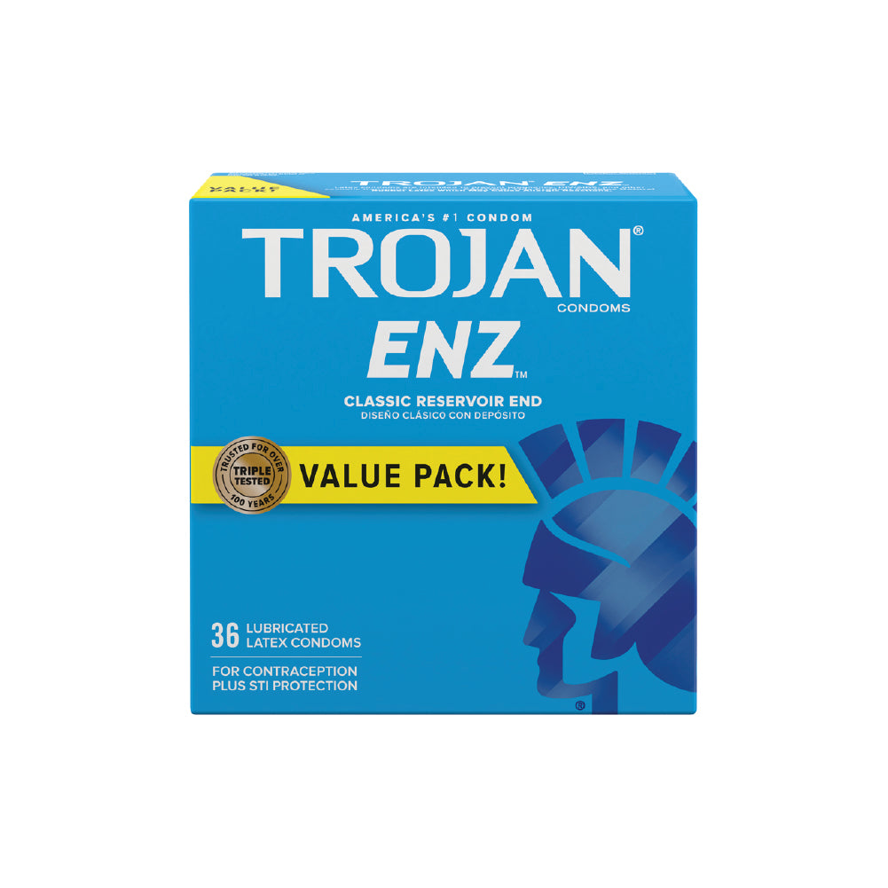 Trojan ENZ Classic Reservoir End 36 Count Lubricated Latex Condoms