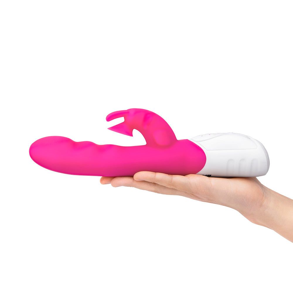 Rabbit Essentials Clitoral Suction Rabbit Vibrator in Hot Pink