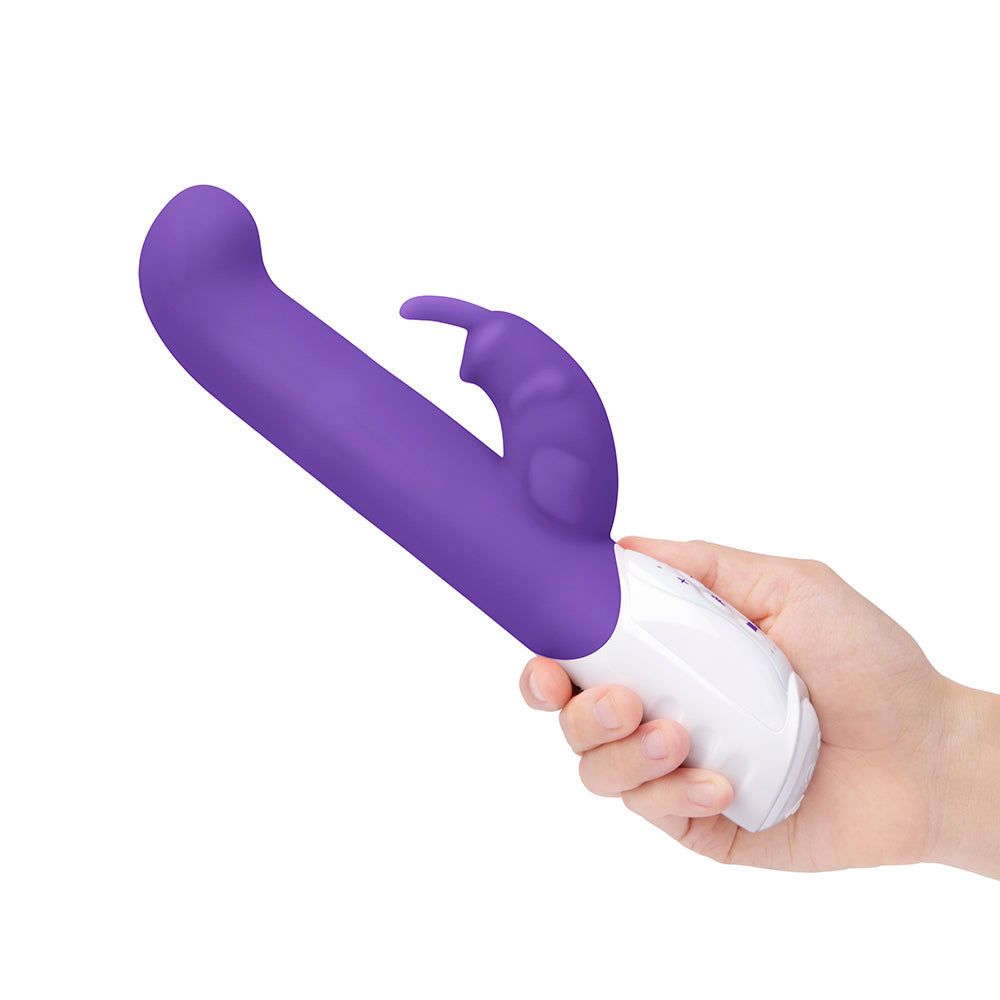 Rabbit Essentials Come Hither Curved Tip Rabbit Vibrator in Purple