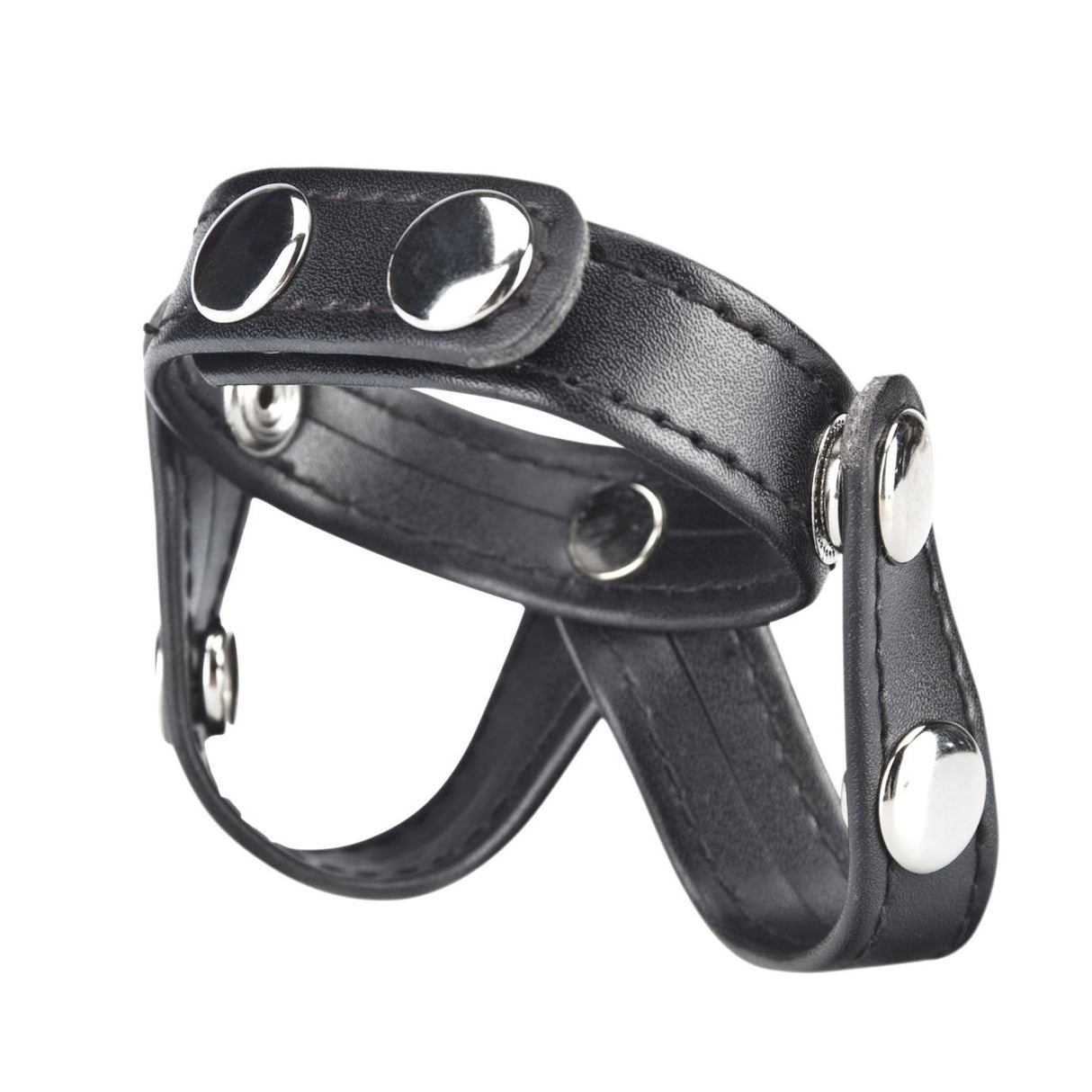 Blue Line Men V-Style Cock Ring with Ball Divider at glastoy.com