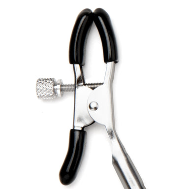 Lux Fetish Adjustable Nipple Clamps & Clit Clamp with Chain at glastoy.com
