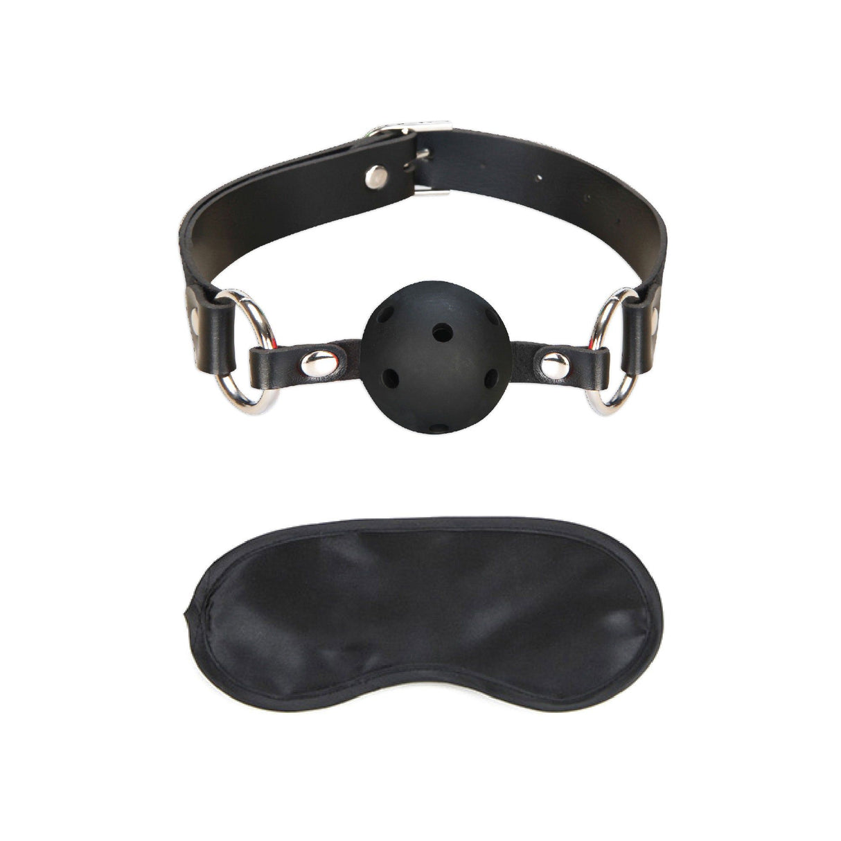 Lux Fetish Breathable Ball Gag - Black at glastoy.com